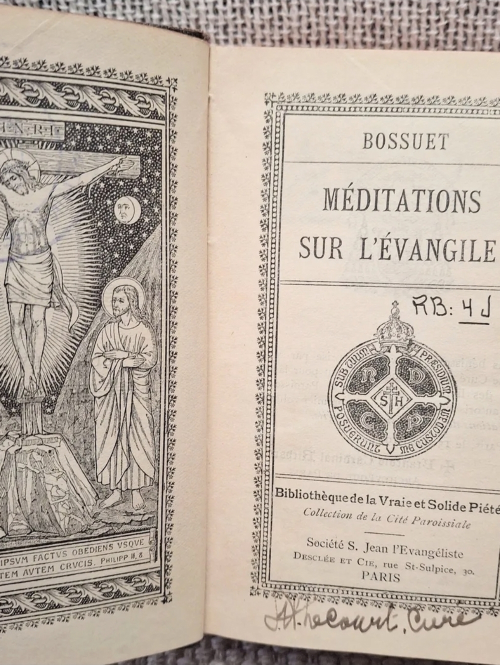 Bossuet Meditations Sur l'Evangile French Catholic Devotional 1903 Imprimatur
